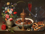 Still Life of Flowers and Dried Fruit